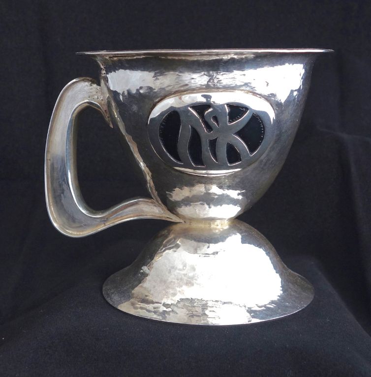 Sterling silver chalice with monogram