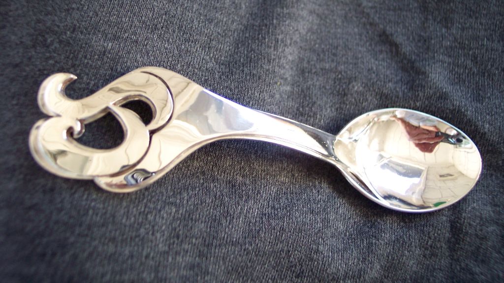 Sterling silver spoon with monogram