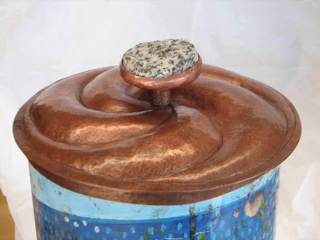 Copper and sierra granite knob