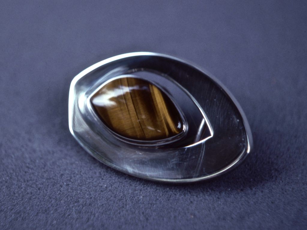 Silver and tiger's eye