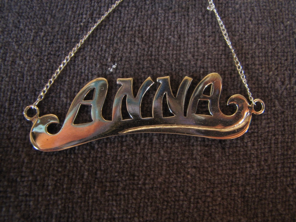 Name pendant in silver