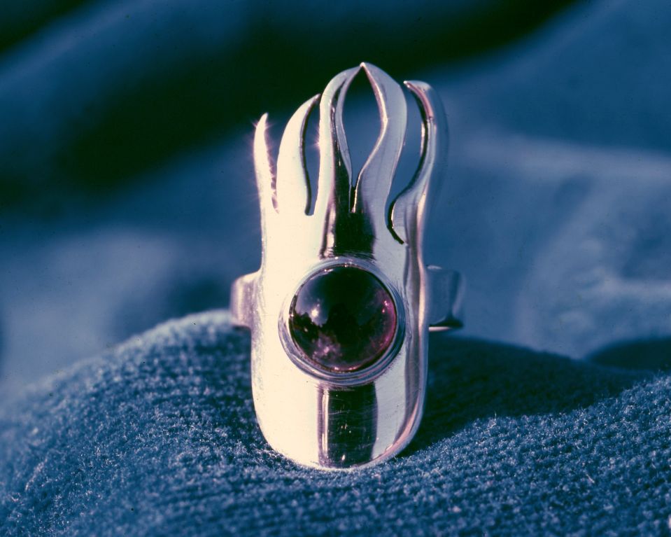 Ring in silver & amethyst